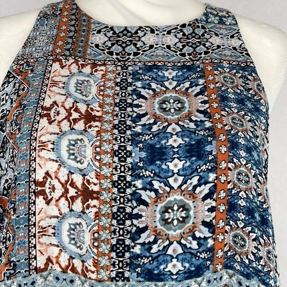 Lulu’s Design Major Grey Print Sleeveless Swing Dress. Size Medium. - Picture 6 of 14